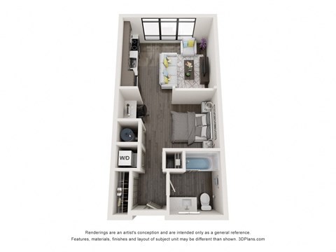 A1 Floor Plan at Chapter at the Streets of St Charles, Saint Charles, MO, 63303